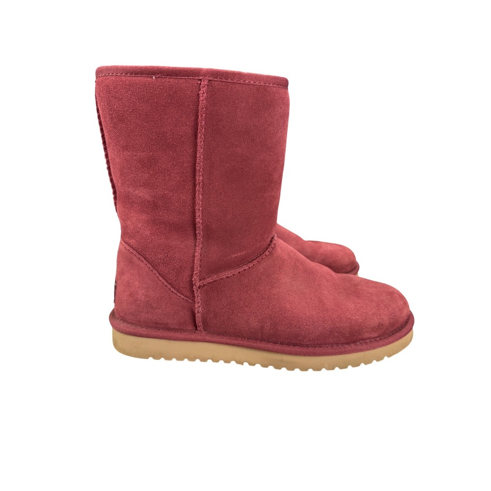 Koolaburra by UGG Victoria Short Wine Red Suede Fur Boots 1017090 Women 10